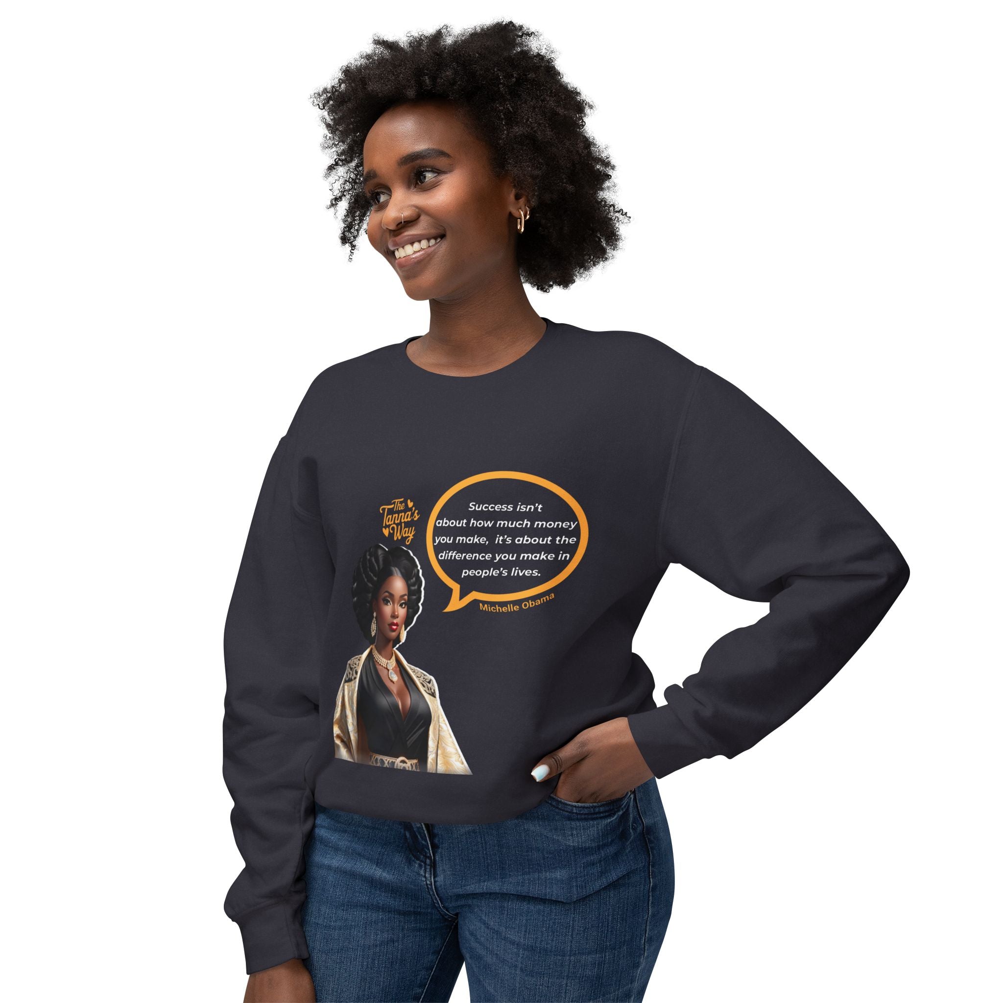 Michelle Obama | Unisex Lightweight Crewneck Sweatshirt